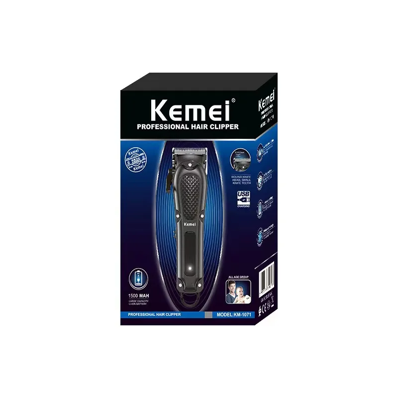 Kemei KM-1071 Elektrischer Haarschneider, USB-Aufladbar, Kabelloser Barttrimmer für Männer, Leistungsstarkes Elektrisches Haarschneidegerät – Detail 5