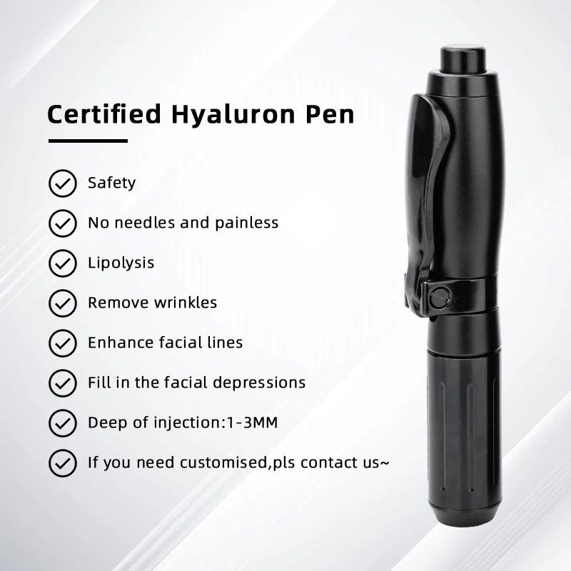 

2 IN 1 Pen Hyaluronic Acid Pen Needle Free Injection Gun for Anti-wrinkle Skin Rejuvenation Lips Lifting Lip Atomizer 0.3 /0.5ML
