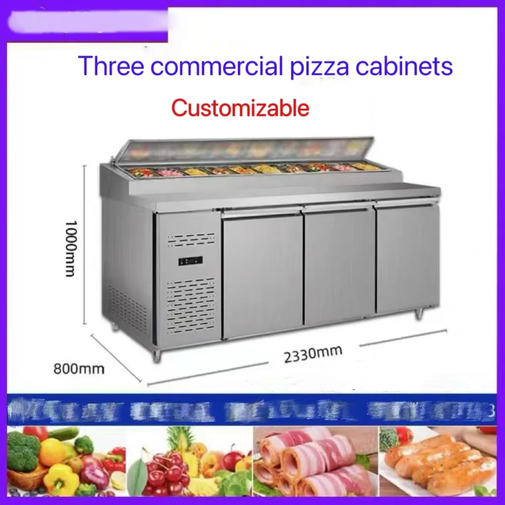 Salad Fridge Pizza Preparation Table Countertop Refrigerator Kitchen Undercounter Refrigerators Salad Cooler