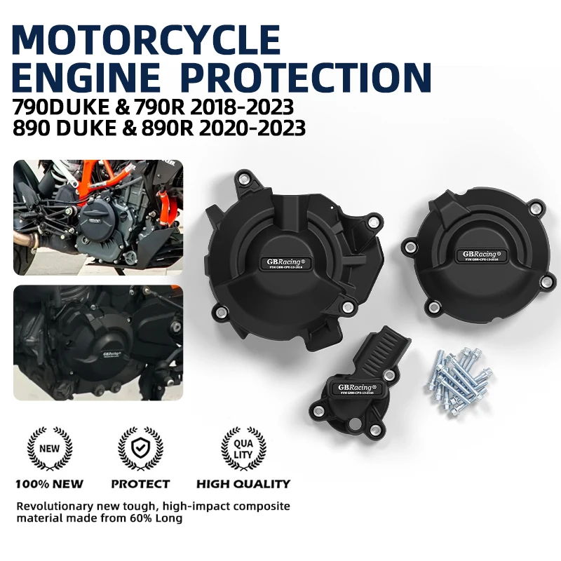 

For 890 DUKE/890R 2020-2023 790 DUKE/790R 2018-2023 GBRacing v2 accesorios para moto Alternator Cover Secondary Engine Cover Set