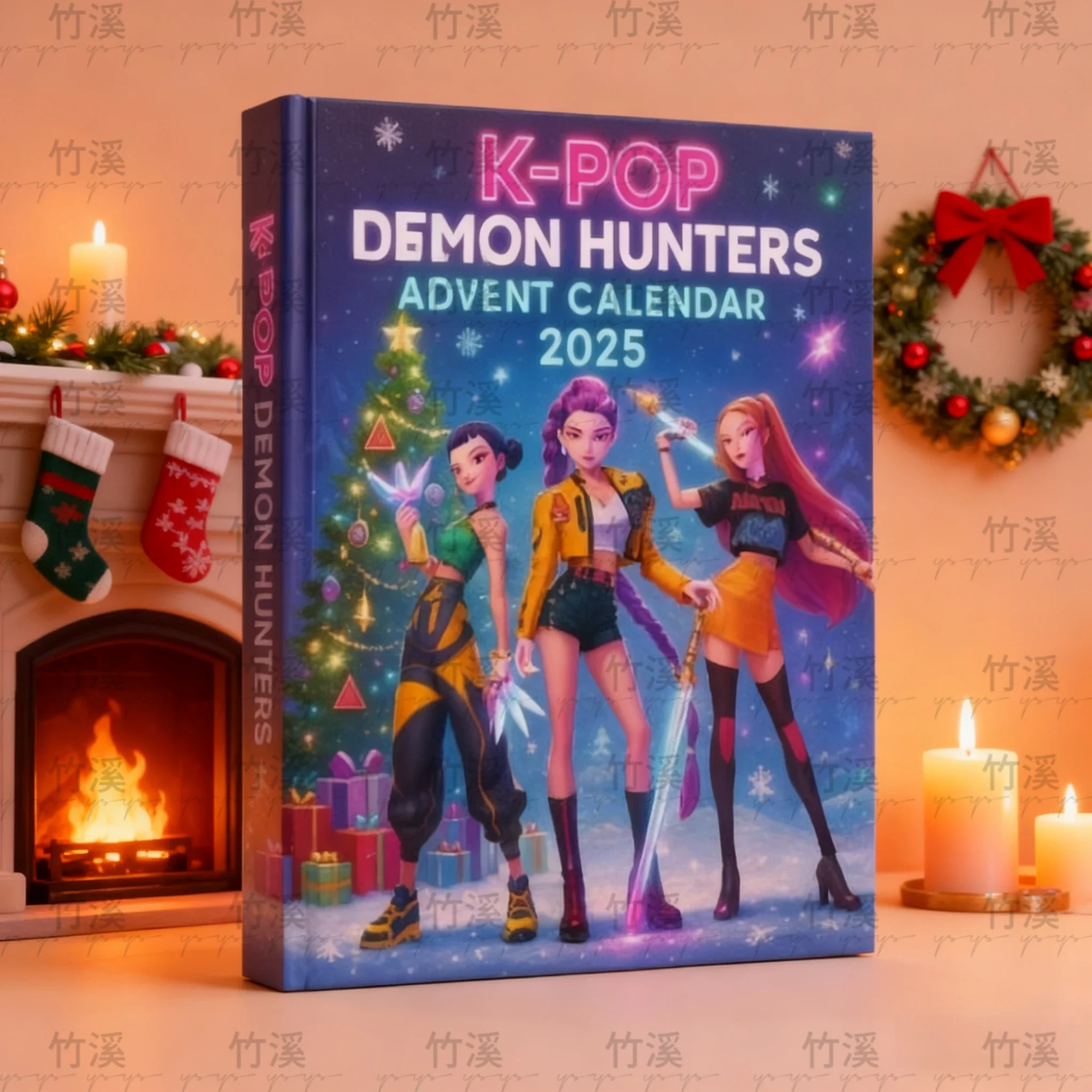Kpop Demon Hunters Adventskalender Blind Box Speelgoedset - Huntrix, Rumi, Zoey, SAJA, Derpy Tiger Kerstmis Nieuwjaar Cadeau
