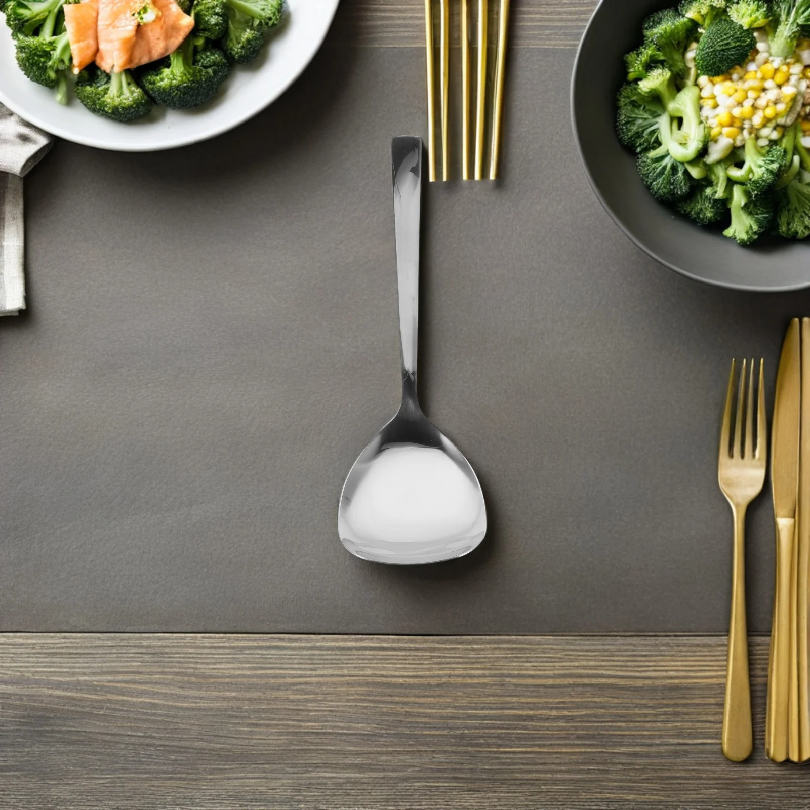 

10pcs Stainless Steel Serving Spoon Buffet Ladle For Rice Pasta Kitchen Scoop Utensil Large Metal Serving Ladles - Restaurant