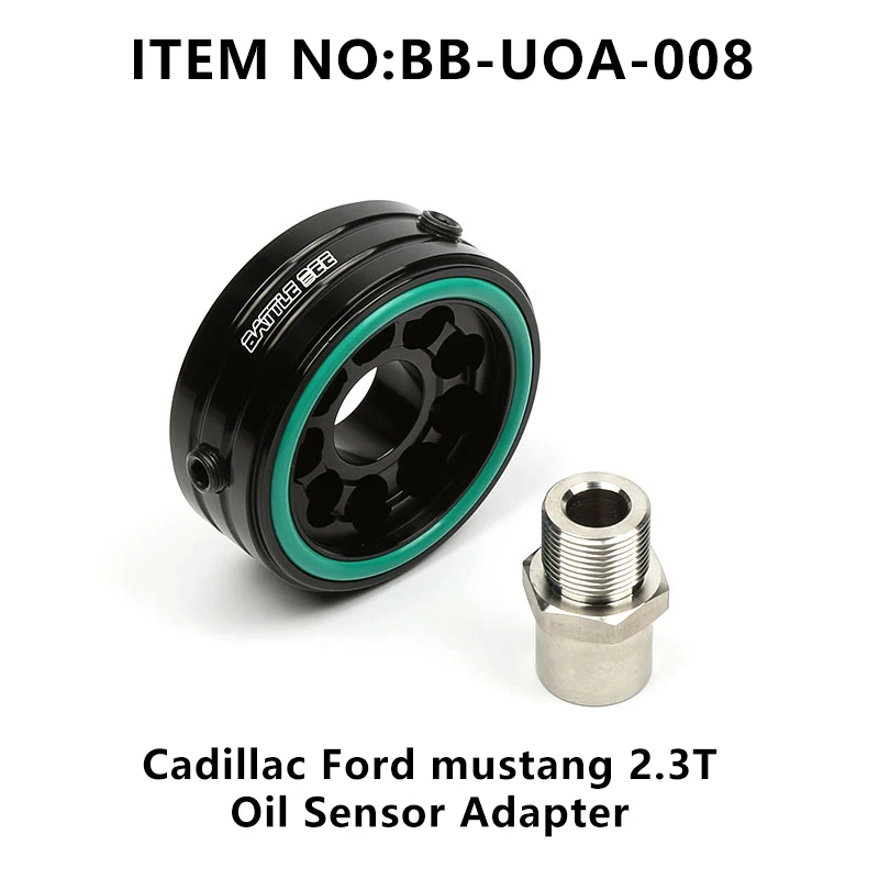 

BATTLEBEE Oil Cooler Car Gauge Oil Temp Pressure Sensor Adapter Aluminum Alloy For Cadillac ATSL Ford Mustang 2.3T BB-UOA-008