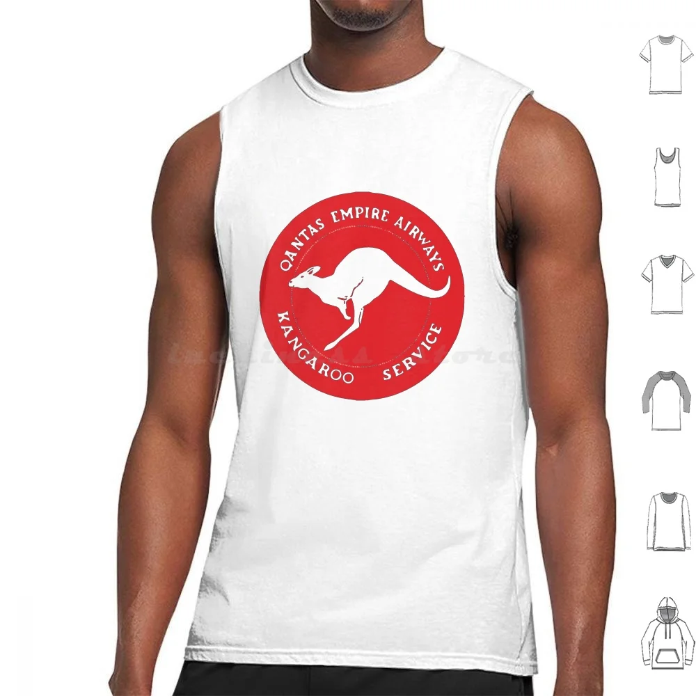 Qantas Tank Tops Print Cotton Qantas Cessna Piper Qantas Boeing Cessna Logo Piper Logo Telomogol Qantas Logo Airasia