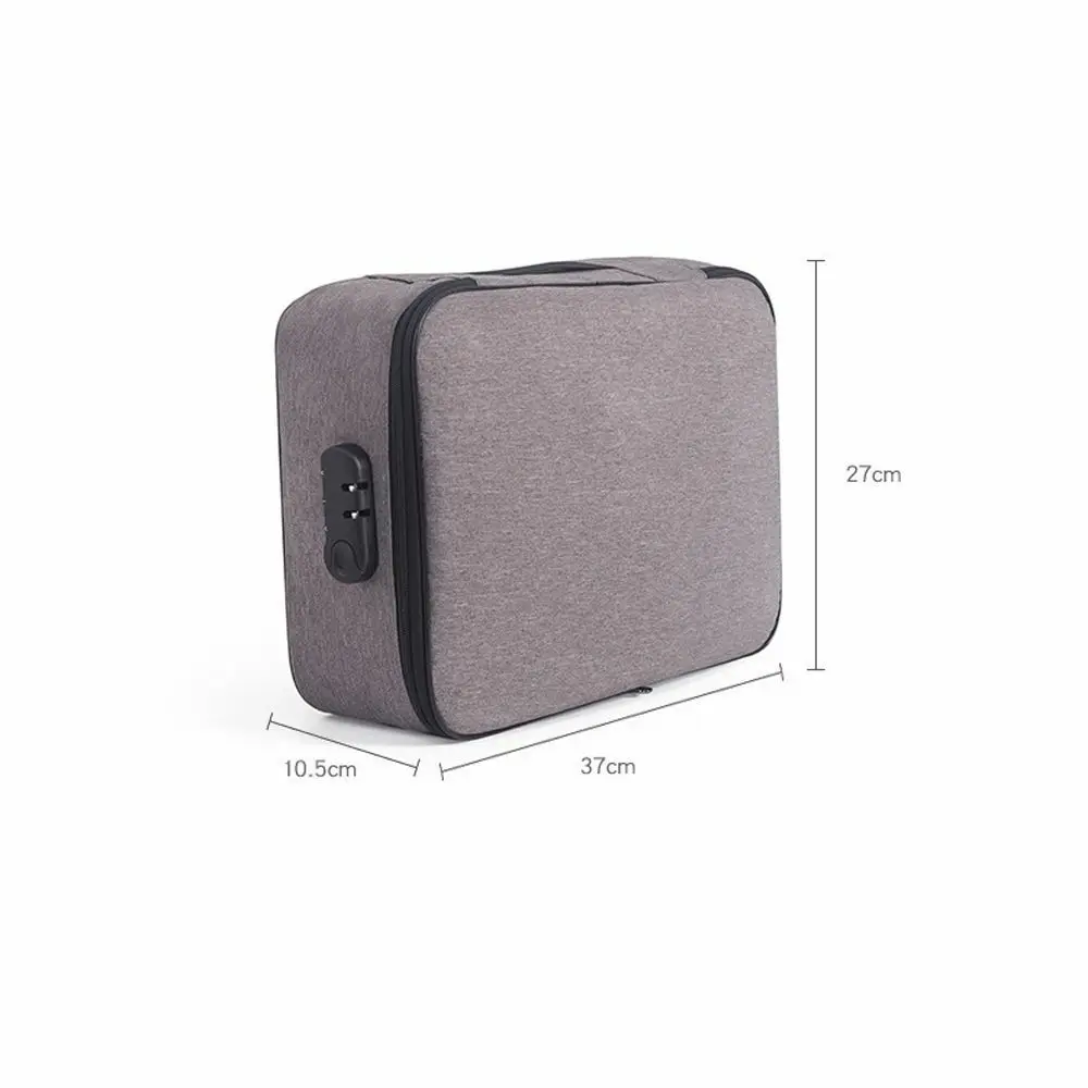 Document Storage Bag Multi-Layer Large Capacity Certificate File Organizer Case License Important Document Storage Box With Lock