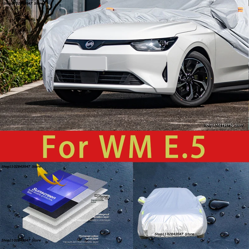 

For WM E.5 Outdoor Protection Full Car Covers Snow Cover Sunshade Waterproof Dustproof Exterior Car accessories