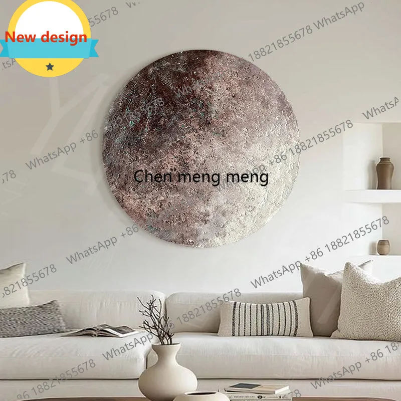 c139 Wabi-sabi abstract sandstone circular decorative painting living room sofa background wall hanging painting high sense