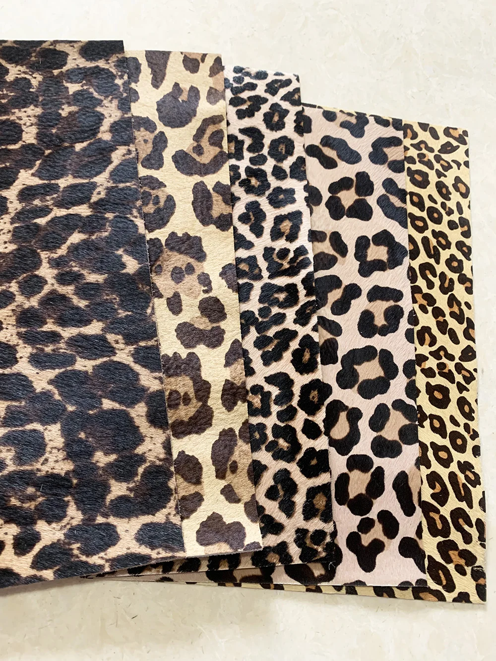 Horse Fur Cut Piece, One First Layer, Embossed Leather, Handmade, DIY, Leather Fabric