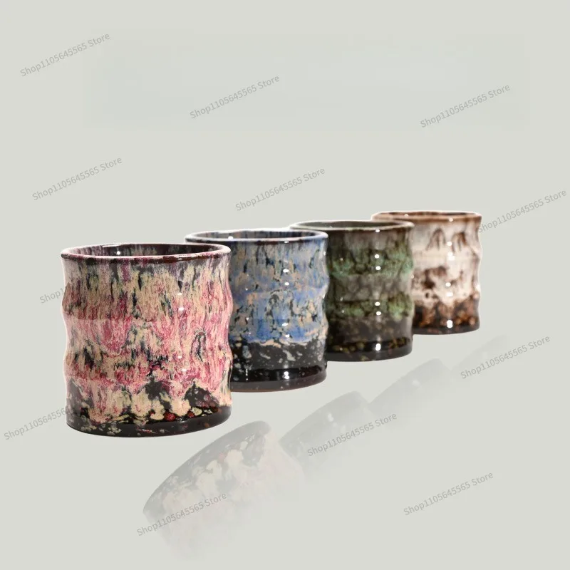 For Ceramic Bamboo Knot Coffee Cup 115ml Retro Style