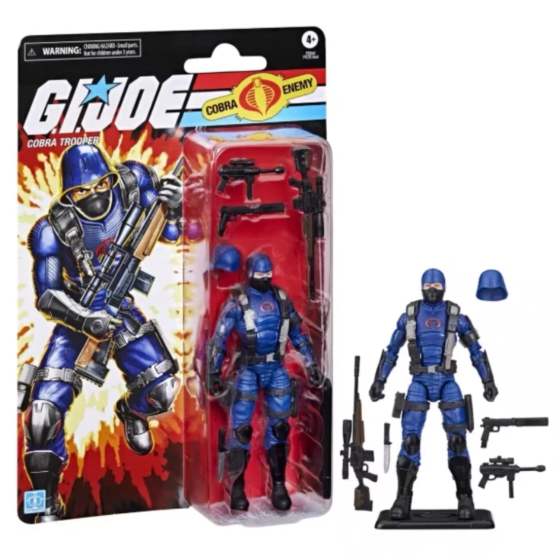 

6-дюймовый гироскопический датчик. Фигурка Joe Classified Series Retro Snake Eyes Action Figures Cardback Cobra Trooper, синяя, в наличии, подарок на день рождения