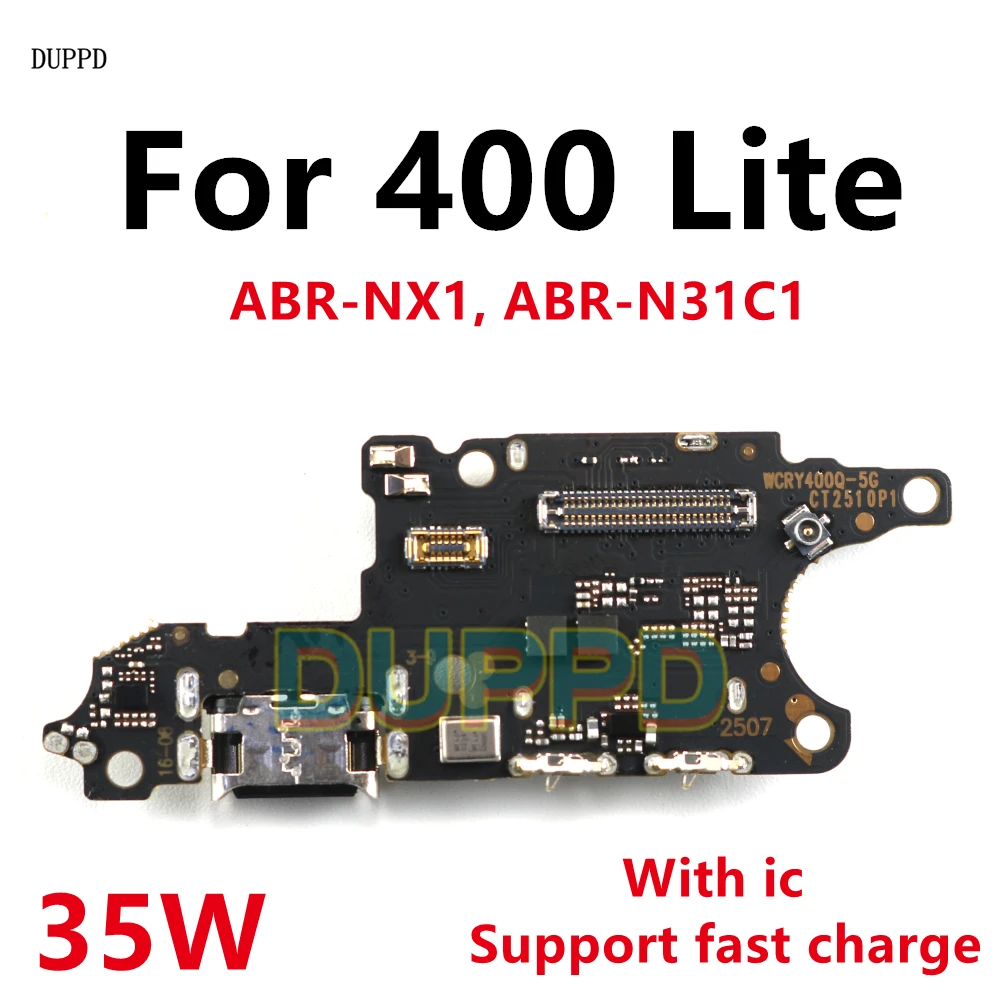 For Honor 400 Lite 400Lite USB Charging Board Dock Port Sim Card Reader Microphone Flex Cable  ABR-NX1, ABR-N31C1 35W