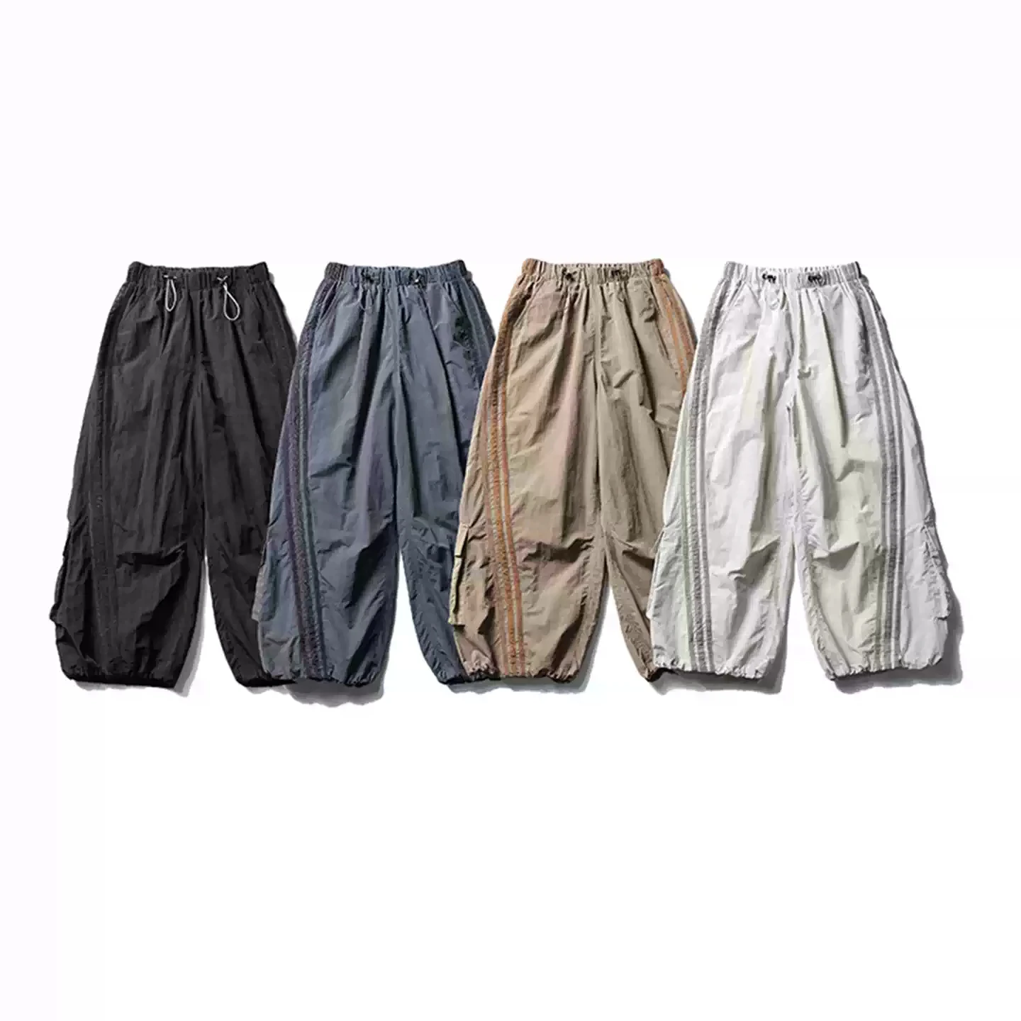 Japanese Retro Quick Drying Pants for Men and Women Loose and Thin Wide Leg Drawstring Casual Pants