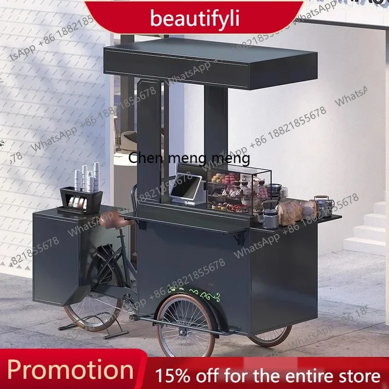 Q181 Night market shopping district stall car ice cream cold drink display prop car multi-functional reversing dining car