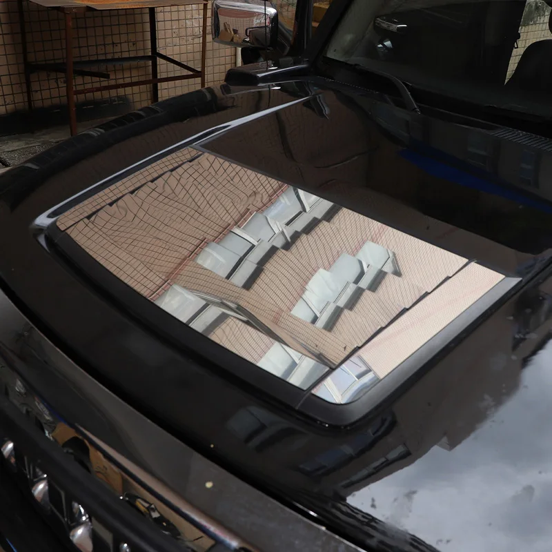 Stainless steel Bright Silver Car Hood Ventilation Panel Cover Trim Sticker For Hummer H3 2005-2009 Car Accessorie