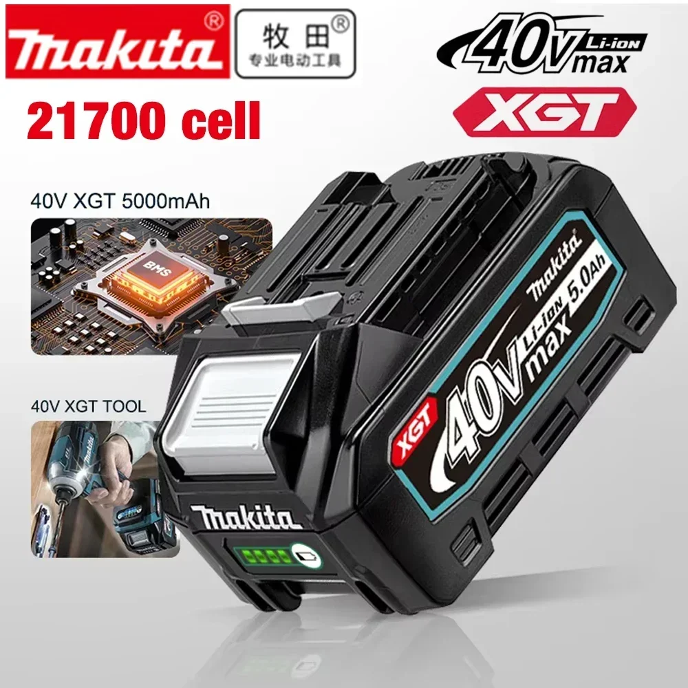 

Original Makita XGT 40V rechargeable batteries，5.0Ah replacement tool battery, Makita BL4025 BL4050 BL4080 40B MAX 21700 battery