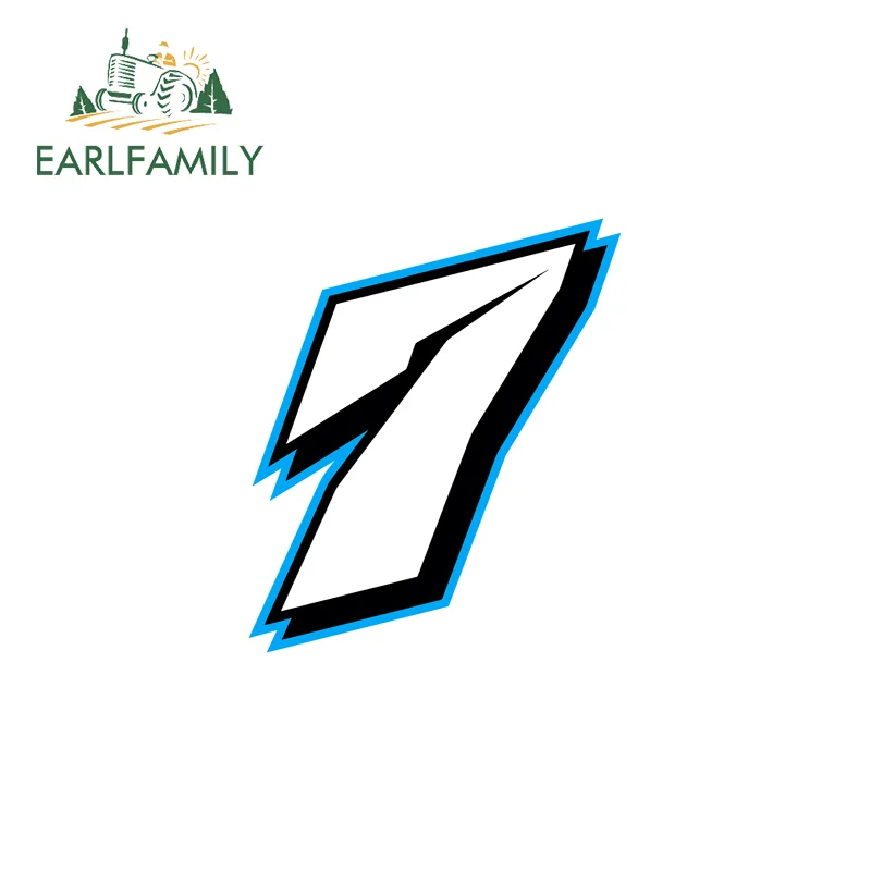 

Наклейки для автомобилей EARLFAMILY Racing Number: привлекательные аниме-декали для внедорожников, маскирующие царапины, водонепроницаемые, солнцезащитные, из ПВХ, для авто и холодильников