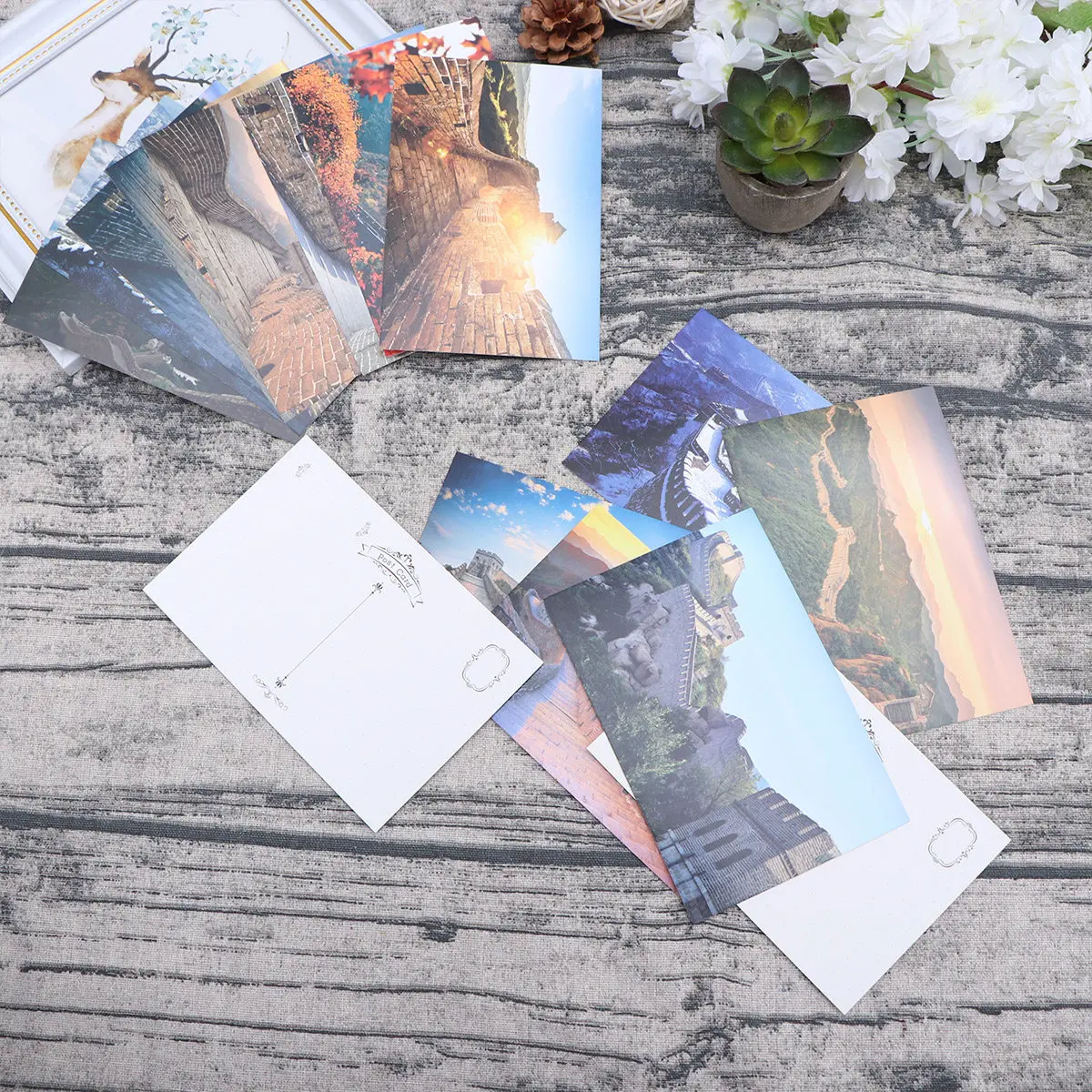 

15Pcs China Postcard Set Ideal for Handmade Cards Scrapbook DIY Projects Great Wall Design Greeting Card Collection