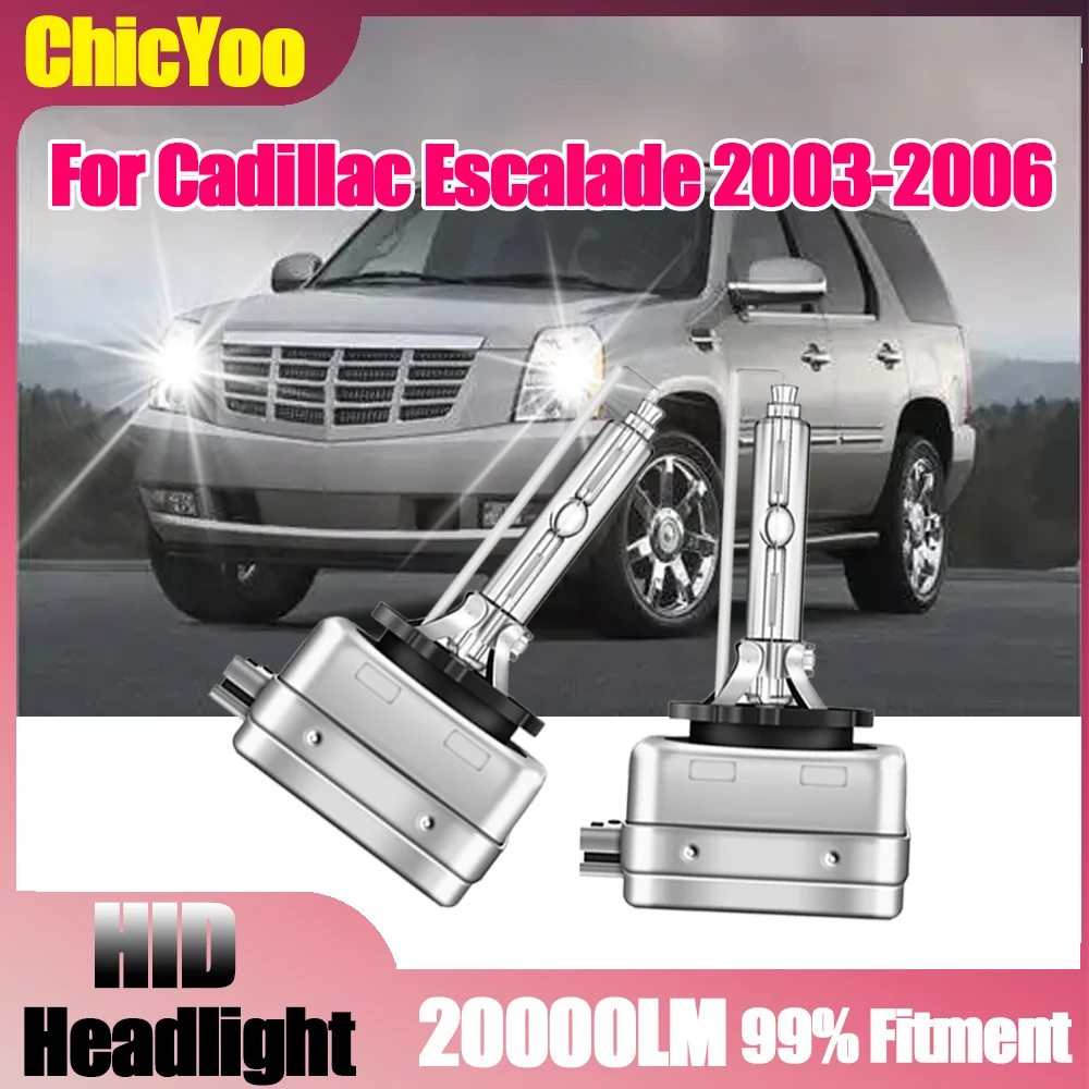 

2X супер белые автомобильные передние фары высокой мощности 6000K 20000LM D1S ксеноновые фары 12 В автомобильные лампы для Cadillac Escalade 2003-2006