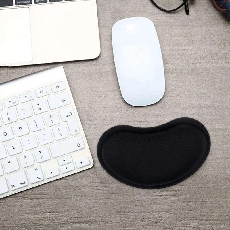 Gel Memory Foam Set Keyboard Wrist Rest Pad, Mouse Wrist Cushion Support For Office, Lightweight,Black