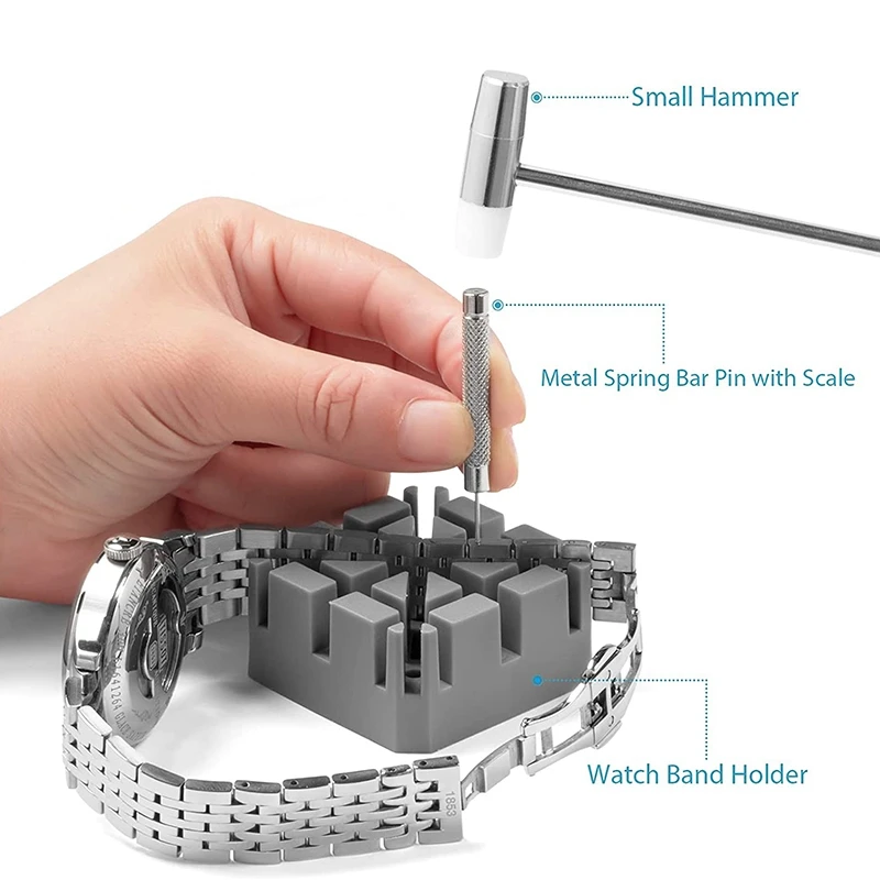 Watch Tool Kit Repair Replacement Tools, Watch Bands Link Remover Spring Bar Tool Kits
