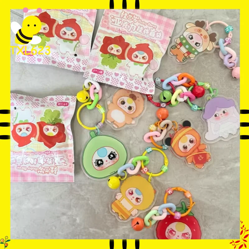 

Genuine Baby Three Acrylic Charm Pendant Blind Bag Trendy Cute Doll Keychain Decoration Mystery Collectible Box Toy