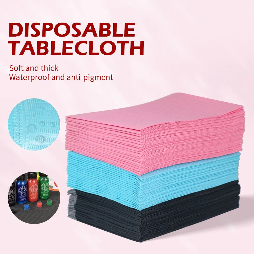 100PC Tattoo Table Covers Clean Pad, Disposable Dental Bibs Sheets Cloths Underpad Hygiene Personal Tattoo Bib Waterproof Tattoo