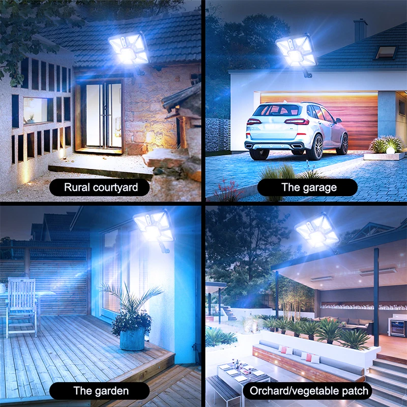 Imagem -06 - Powerful Solar Lights Painel ao ar Livre Externo Sensor de Movimento Impermeável Street Lamp Iluminação Garden House Wall Led Light 10000w