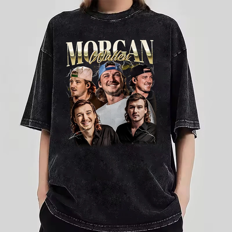 

New Morgan Wallen Vintage Shirt for Men Women Country Music Lover Cotton Soft Tee Loose Washed Shirts Country Music Men T-shirts