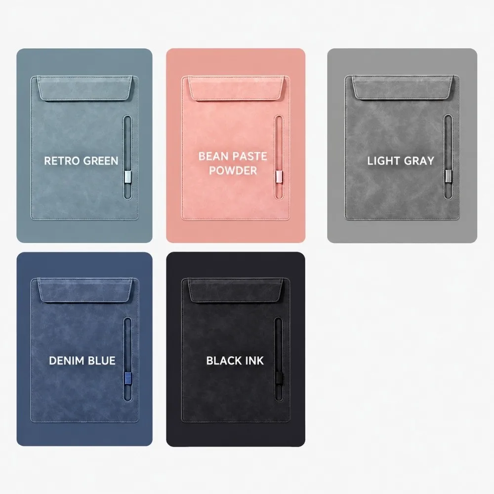 A4 PU Leather Clipboard Non-slip Magnetic Clip a4 Letter Size Clip Durable Pen Slot Paper File Board Hotel