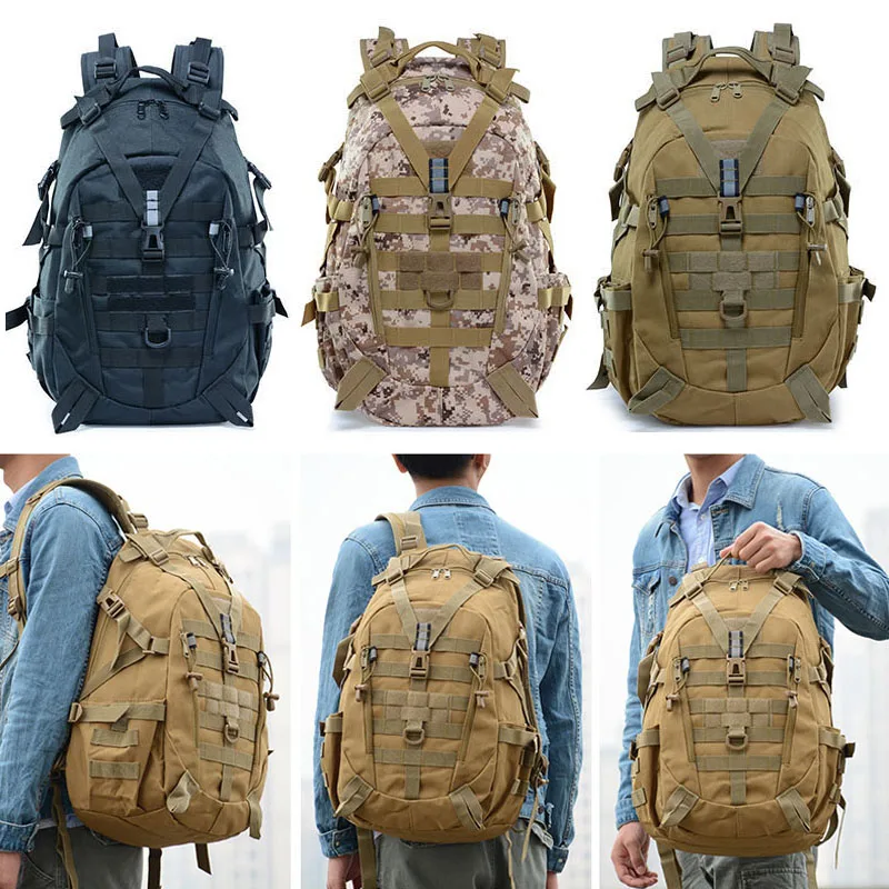 New Large Travel Backpack Waterproof Rucksack Outdoor Hiking Camping Climbing Casual School Bag Men&Women City Walk Backpack