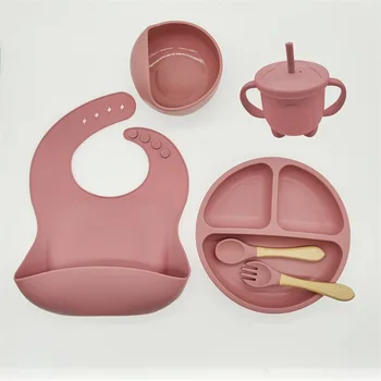 Silicone Baby Mealtime Tableware Set 8
