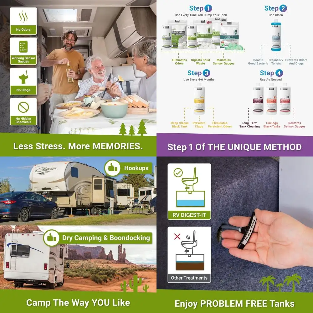 معالجة المرحاض RV Digest-It Classic Powder RV - معالجة ذات قيمة مركزة - يزيل الرائحة، ويزيل النفايات ويمنع الإحساس #1