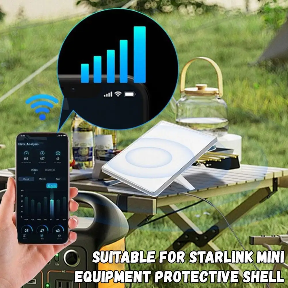 Starlink 미니 케이스 용 보호 커버 올 라운드 쉘 커버 Starlink 미니 접시 용 범프 방지 안티 드롭 소프트 보호 케이스