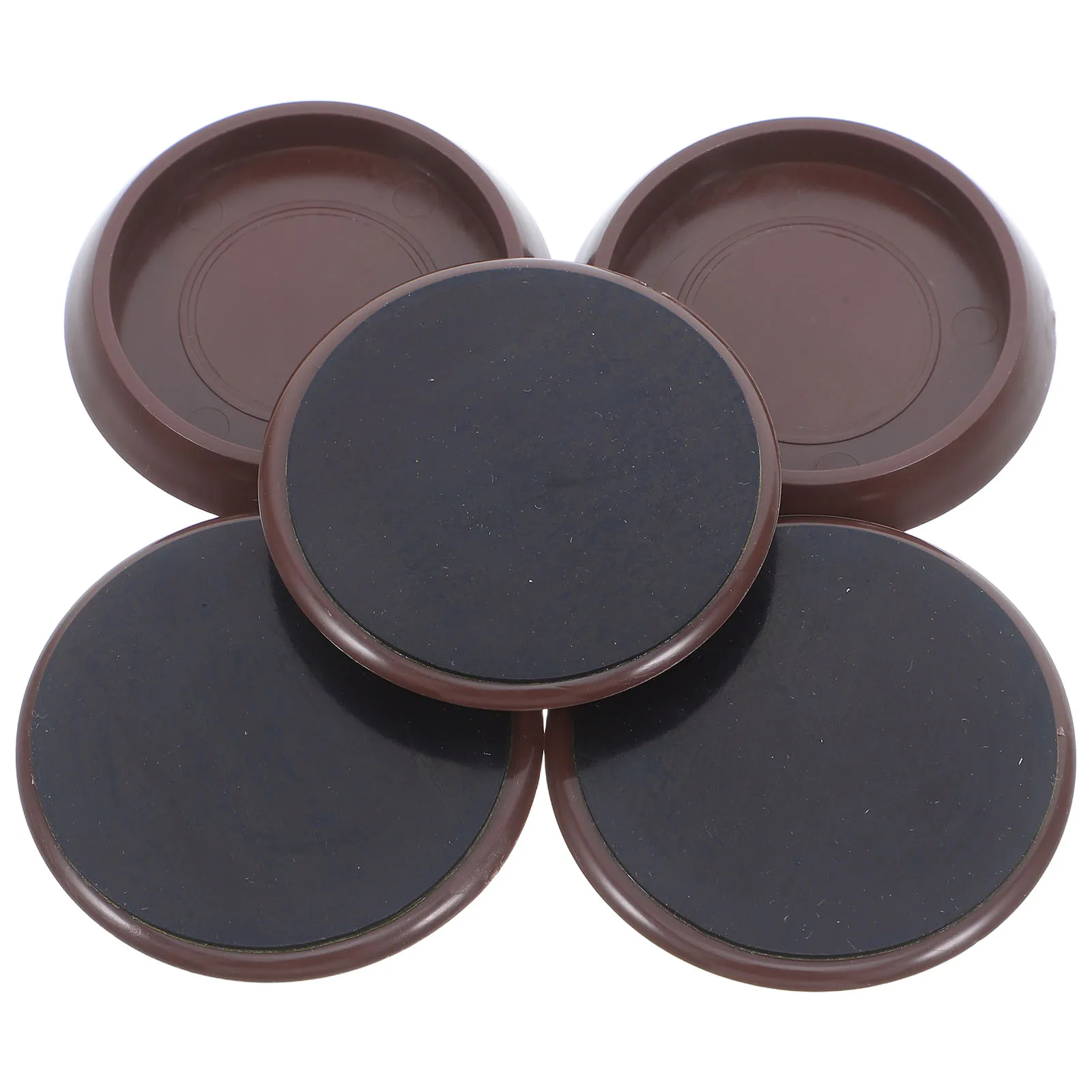 

5Pcs Round Plastic Furniture Pads Anti-Slip Caster Stoppers Protectors for Carpet Quiet Non-Skid Furniture Feet Grips