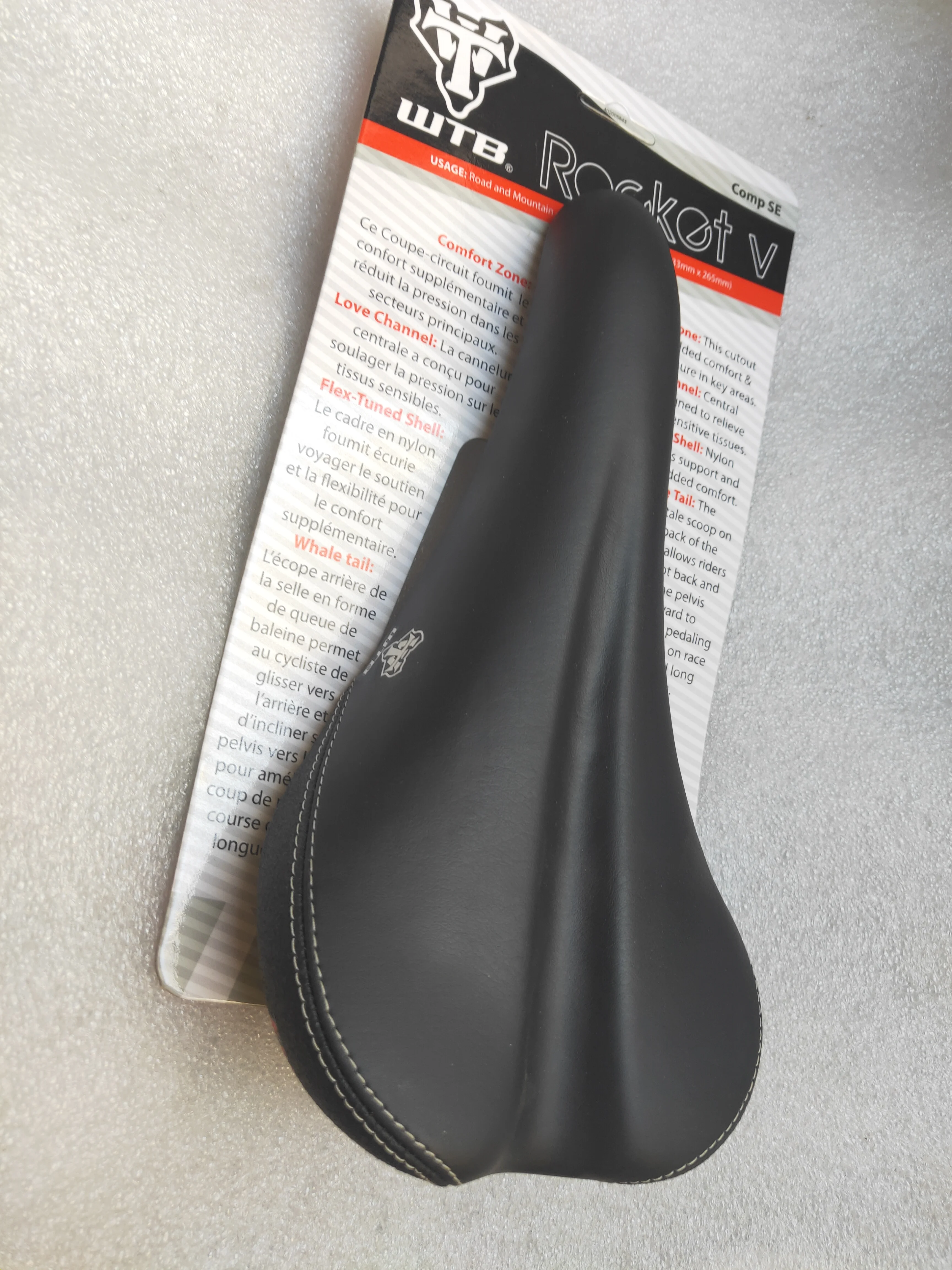 

NEW WTB ROCKET V COMP SE SADDLE SEAT MTB CITY BIKE BLACK