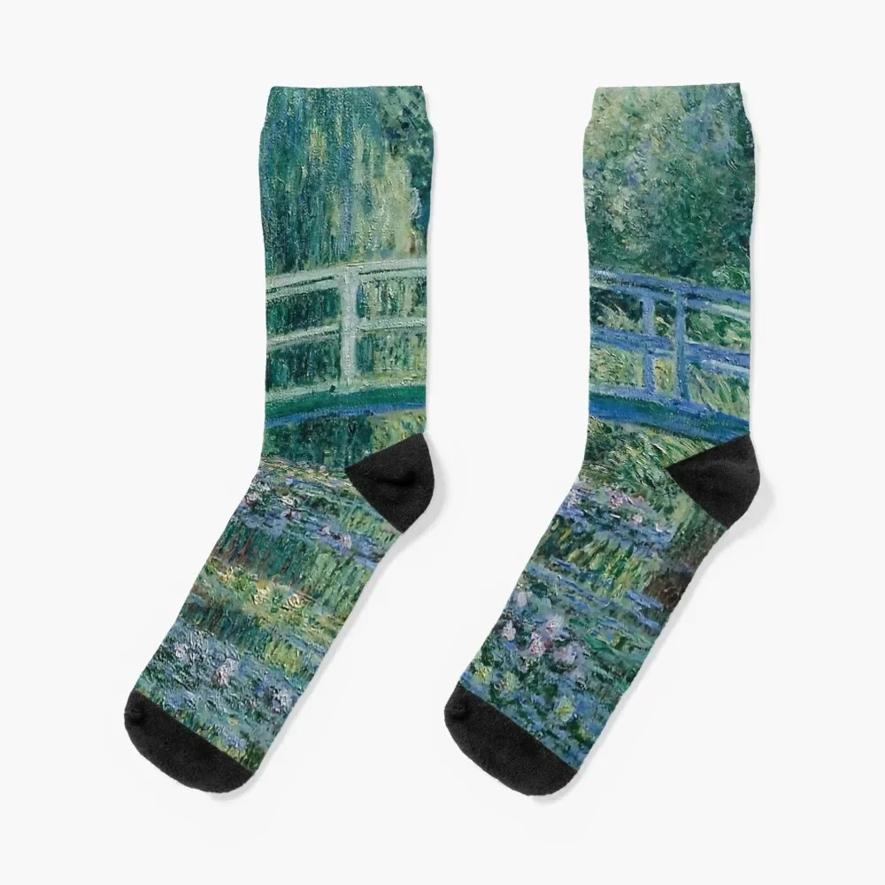 Claude Monet Socks christmas gift Soccer Novelties Thermal man winter Designer Man Socks Women's