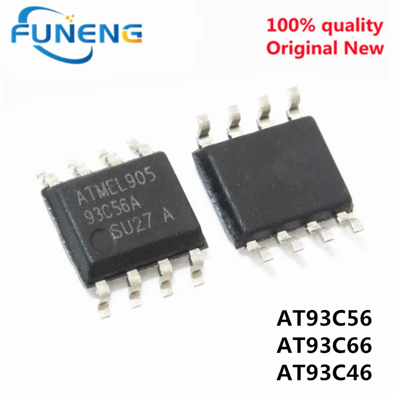 20pcs AT93C46 AT93C56 AT93C66 93C46 93C56 93C66 AT93C56-10SU-2.7 SOP8 EEPROM AT93C66A-10SU-2.7 (256x8)/(128x16) 2K new original