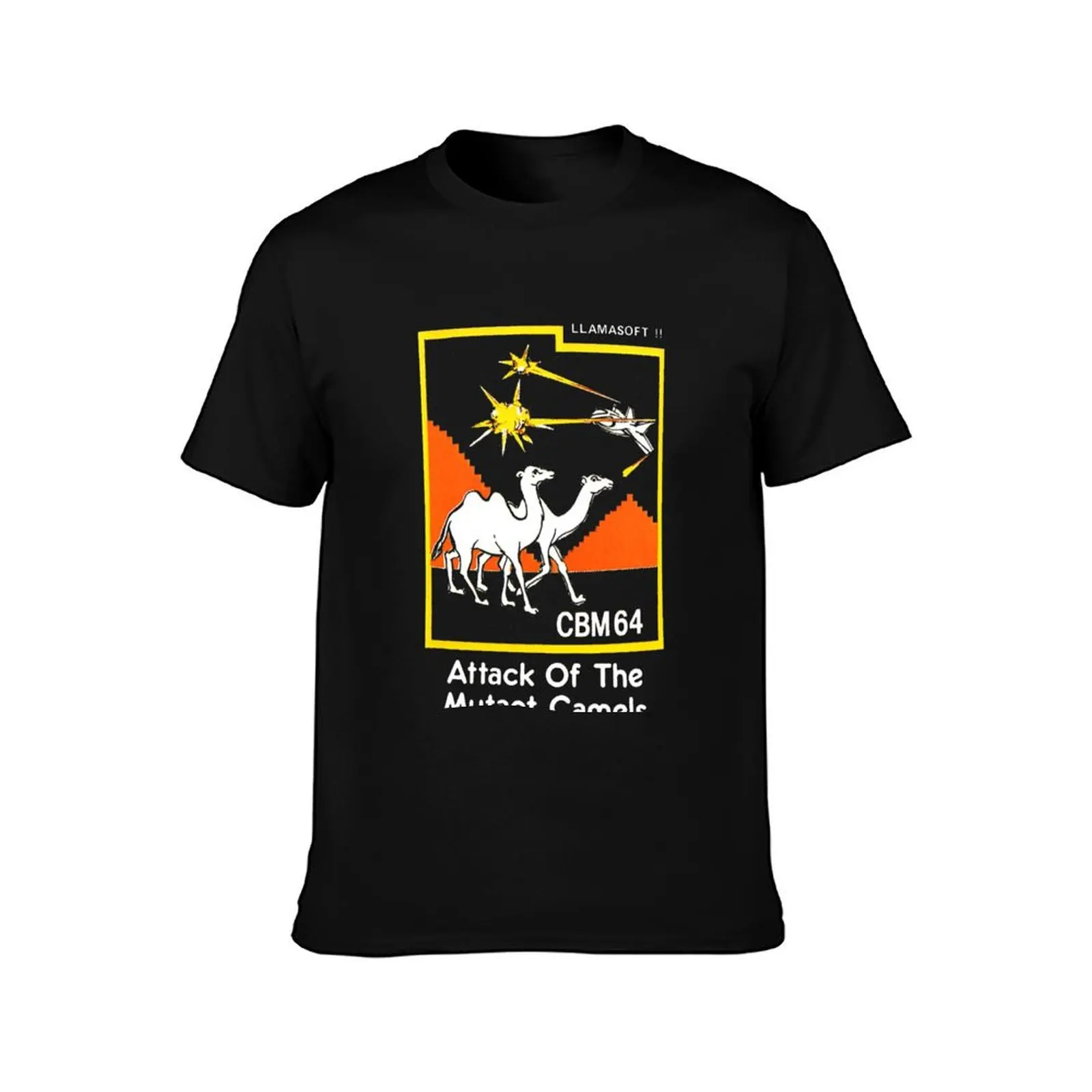 Attack of the Mutant Camels Commodore 64 Retro Gaming T-Shirt Summer Print Short Sleeve Tee T-Shirt