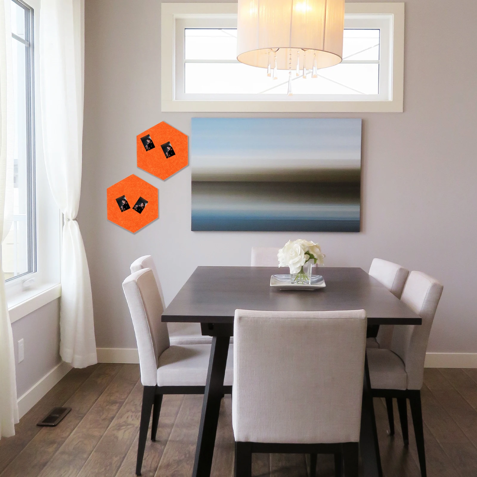 

10pcs Hexagon Felt Message Board Photo Display Wall Sticker Home Office Decor Key Jewelry Watch Organizer Modern Panel Sticky