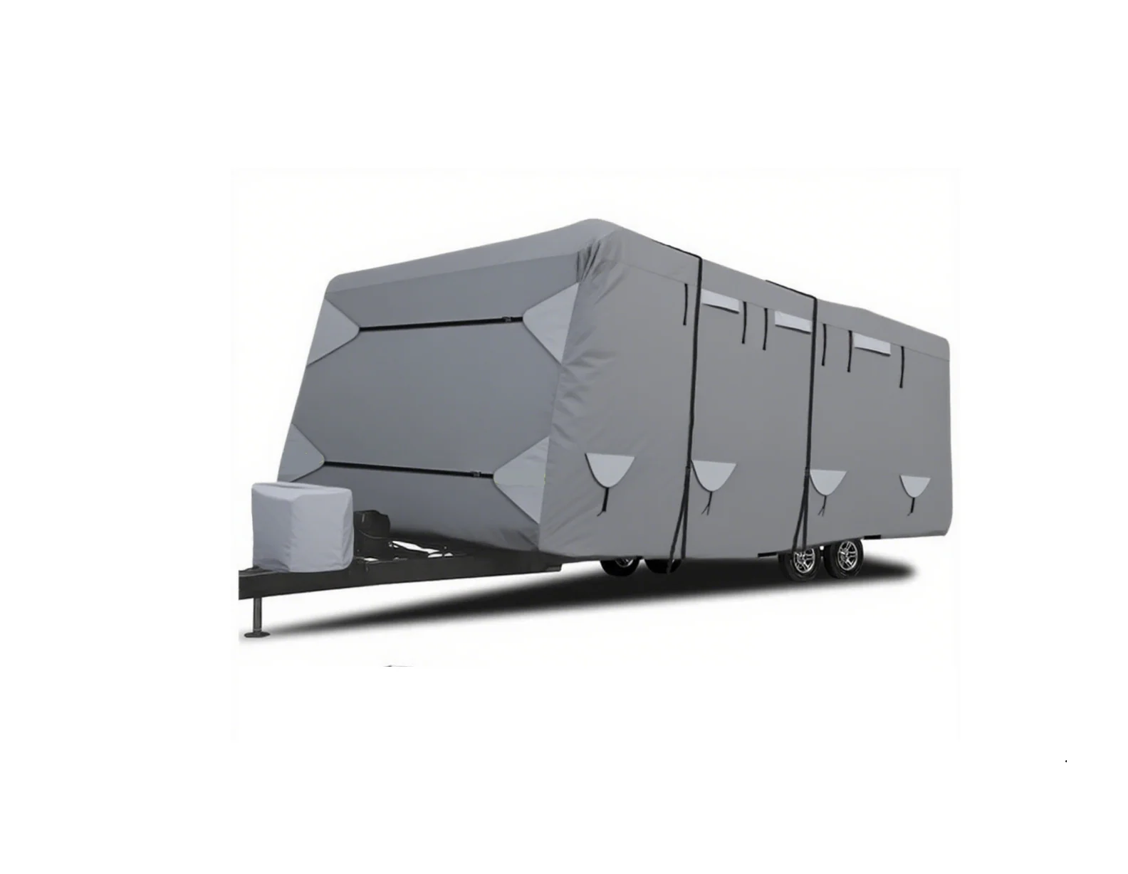 Custom Waterproof Non-Woven Fabric RV Trailer Cover UV Protection 2.5 Mil Thickness 1 Year Warranty-Universal Fitment Made China