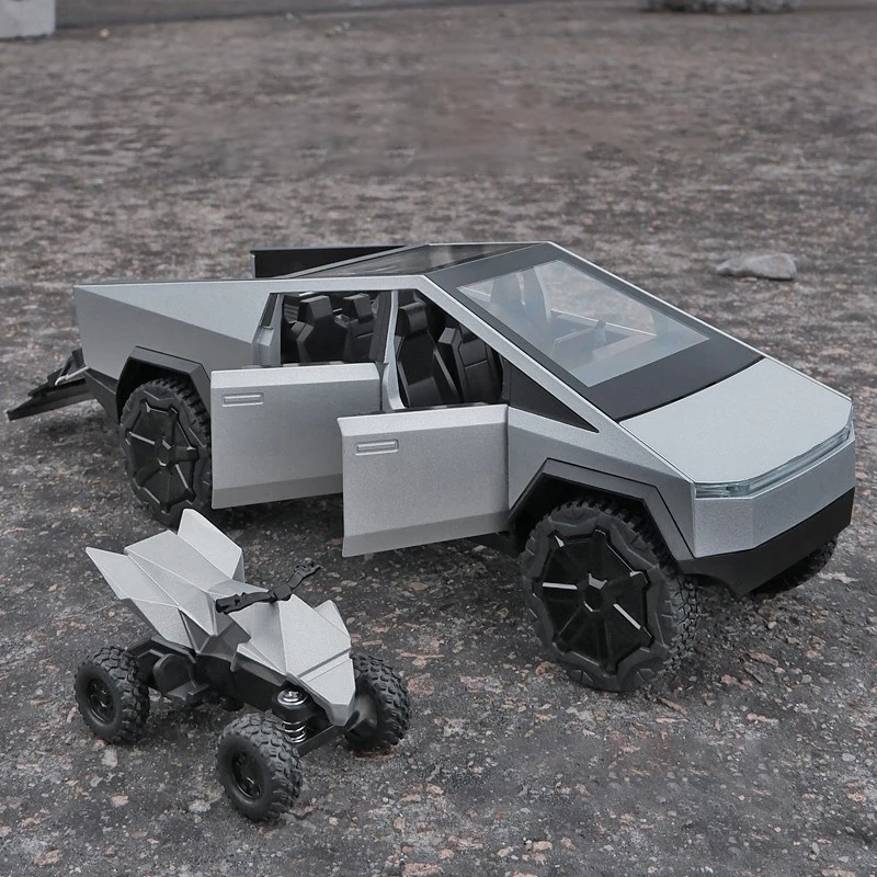 1:24 Cyber zabawka ciężarówka Model Y Model 3 Model X Alloy Diecasts & Toy Vehicles Metal Toy Car Model Dźwięk i światło Kolekcja zabawek