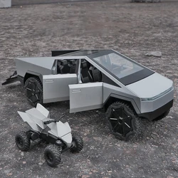 1:24 Cyber toy truck Model Y Model 3 Model X Alloy Diecasts & Toy Vehicles Metal Toy Car Model Sound and light Collection Toy