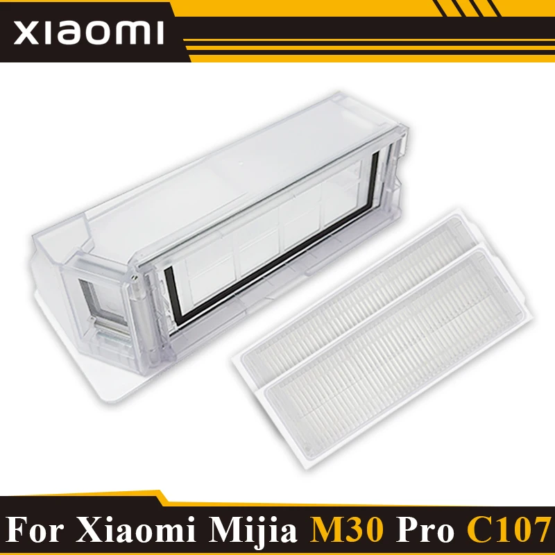 For Xiaomi Mijia M30 M30 Pro c107 Robot Vacuum Cleaner Parts Dust Box Hepa Filter Spare Parts