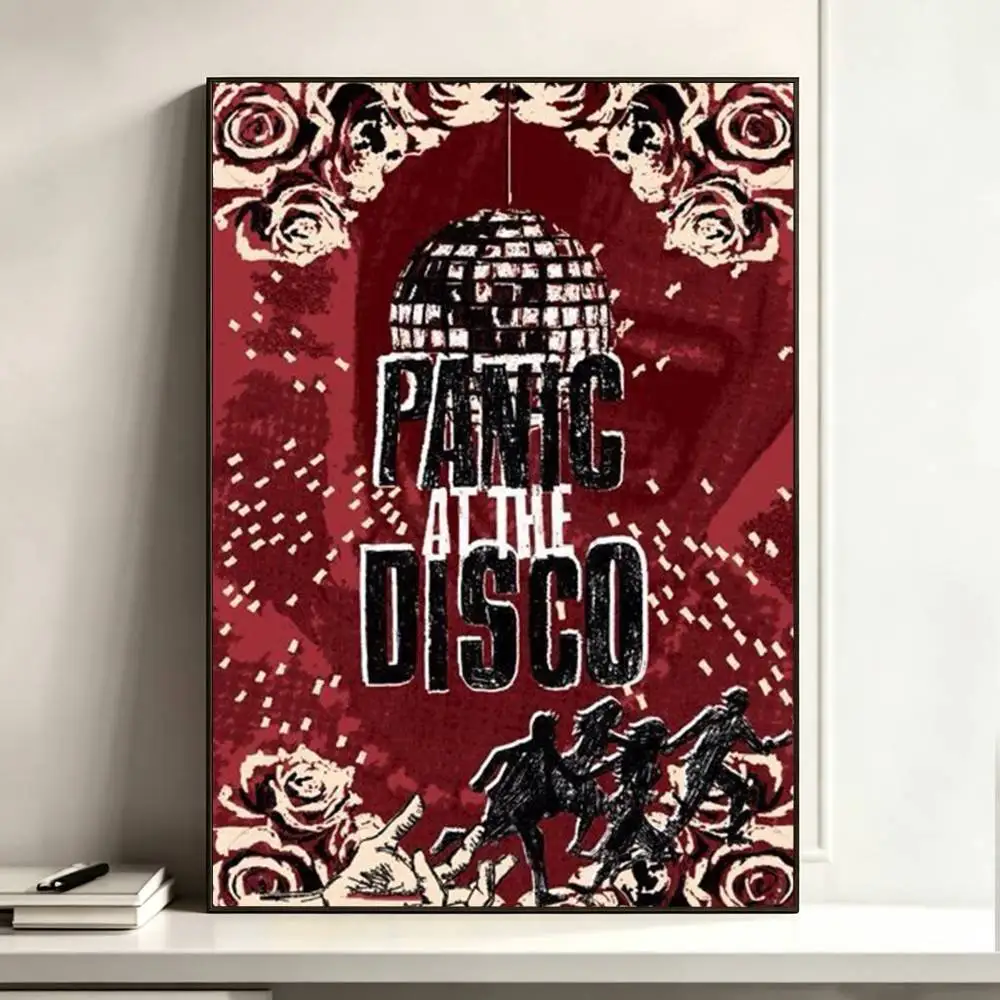 Band P-Panic! at the Disco  Poster Waterproof Wall Art Sticker For Bar Living Room Vintage Decor High Quality Print Gift