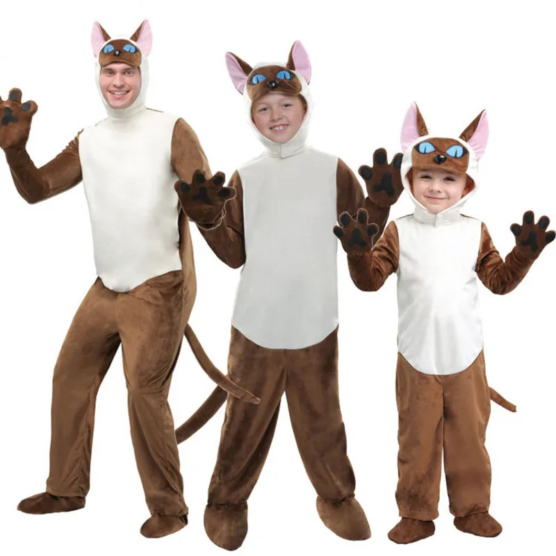 

Children's Day Deluxe Halloween Stage Performance Costume Adult Children Thai Cat Siamese Cat Dress-Up Costume