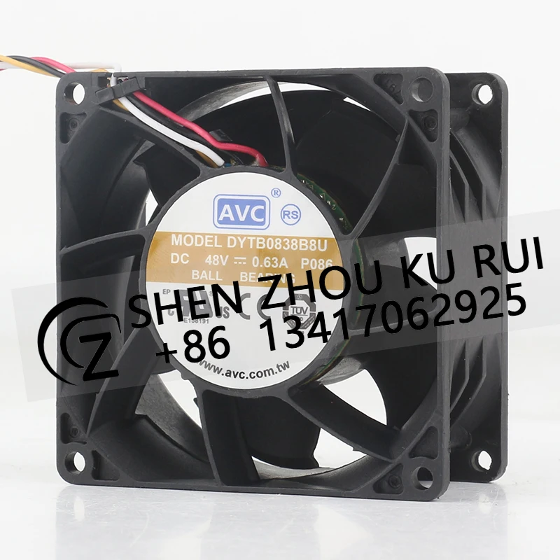 AVC 48V 0.63A AC EC 8038 4-wire PWM 80X80X38MM intelligent temperature control inverter 8CM DYTB0838B8U cooling fan