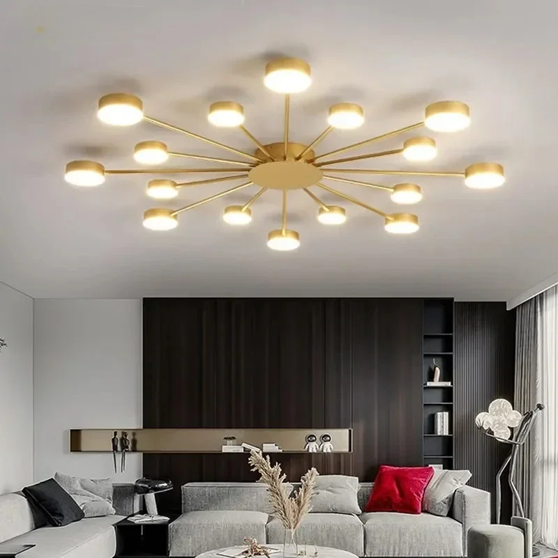 Modern LED Ceiling Light Sunflower Shaped Decorative Lighting for Living Room Bedroom Kitchen Dining Room Home Interior Fixtures