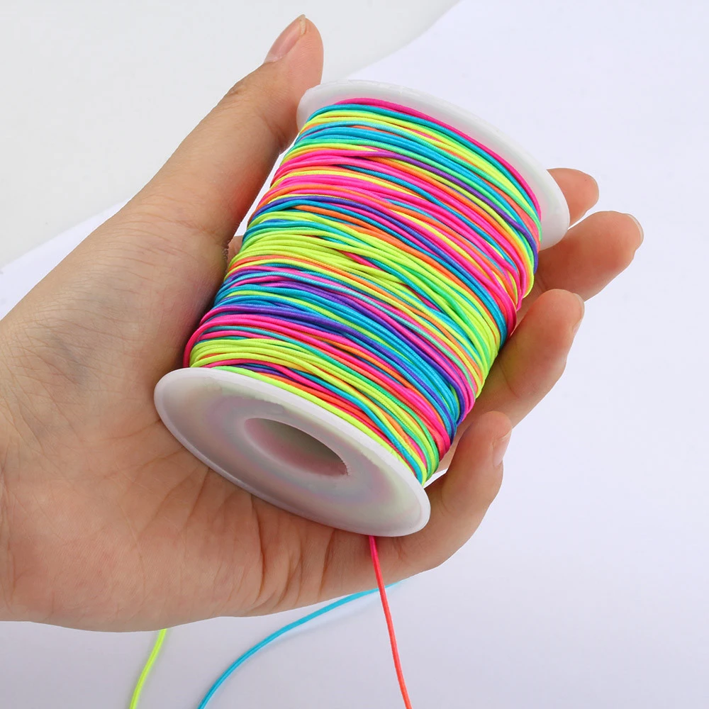 10 Meter Rainbow Elastic Band Round Tape Elastic Sewing Braid Bracelet String Rubber Stitching Cord Ribbon Rope Clothes