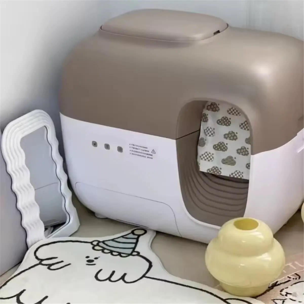 A24I 3Pcs Cat Toilet Accessory Deodorizing Tablets for PetSnowy Professional Cleaning Supplies Brown