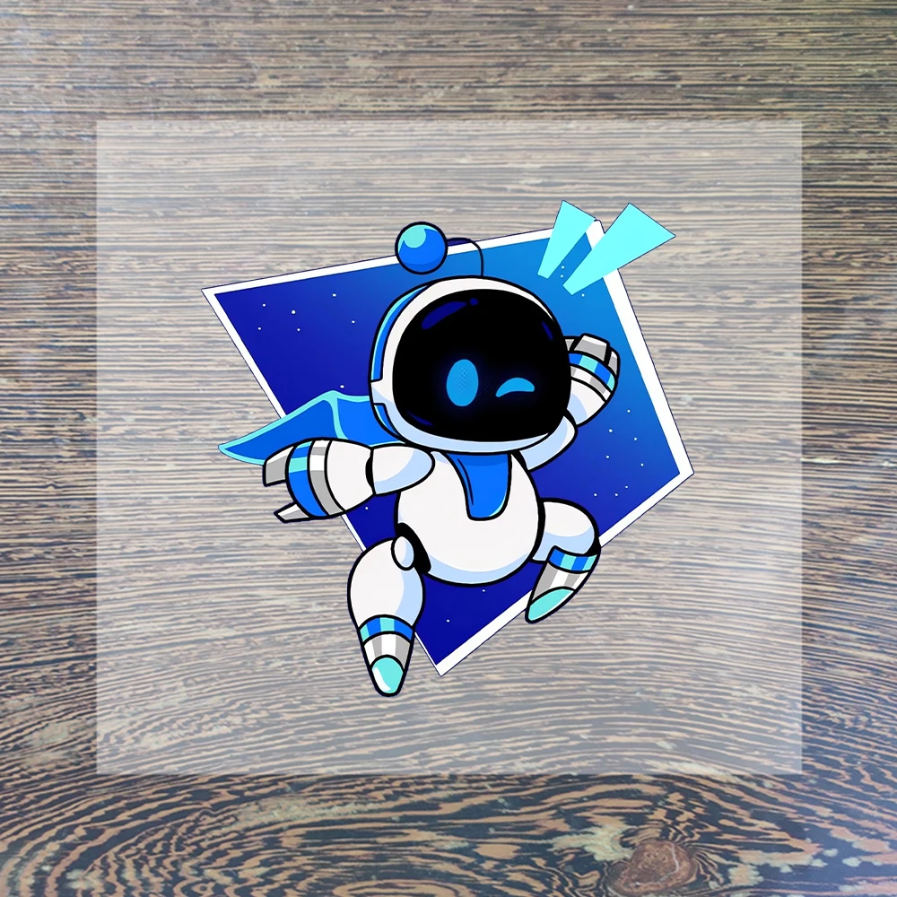 Astro Bot Cartoon Iron on Patches for Clothing DIY T-shirt Heat Transfer anime Stickers children Clothes Custom Vinyl Sticker